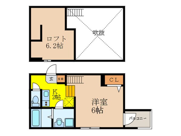 ハーモニーテラス西堤楠町の物件間取画像